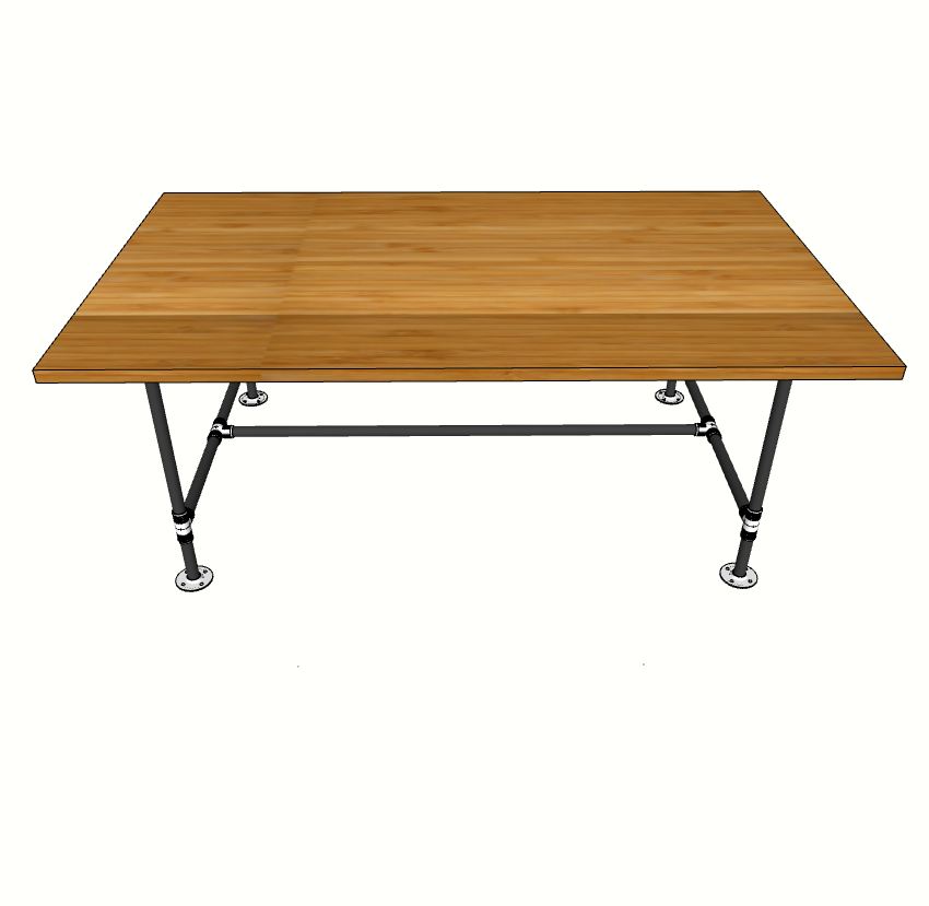 bàn gỗ tre kích thước lớn