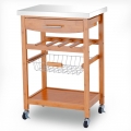 KIB003 - Kệ bếp di động KIBamboo có bánh xe 60x40x85cm