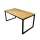 BFBA010 - Bàn ăn gỗ tre chân sắt Rec 160x80cm