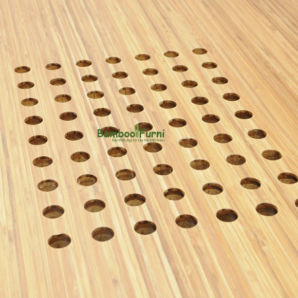 Bàn công nghệ gỗ tre zBamboo màu tự nhiên chân L