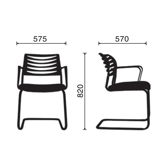 BFGCQ030 - Ghế nệm chân quỳ lưng nhựa cho phòng họp