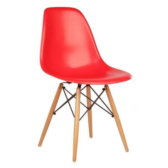 BFG012 - Ghế tựa lưng Eames bằng nhựa chân gỗ sồi