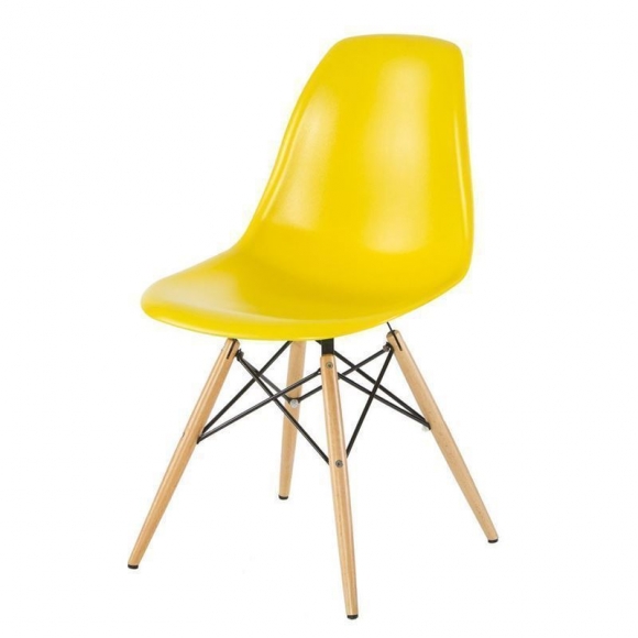 BFG012 - Ghế tựa lưng Eames bằng nhựa chân gỗ sồi