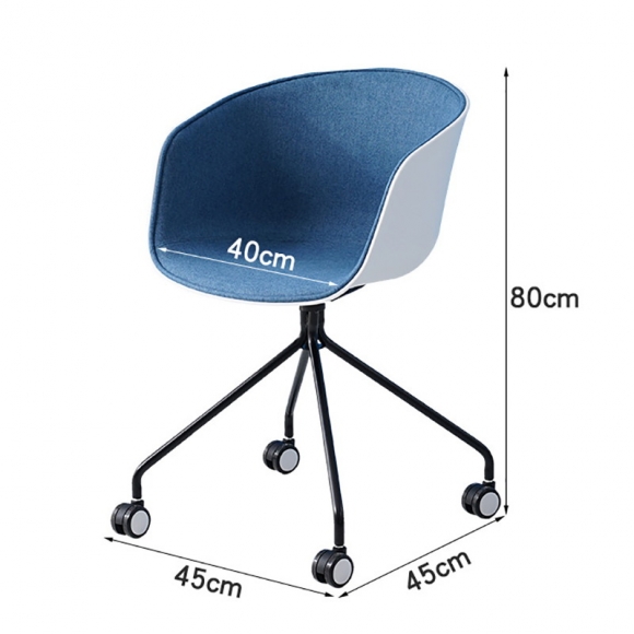 BFG047 - Ghế tựa lưng HAY lót nệm chân sắt có bánh xe