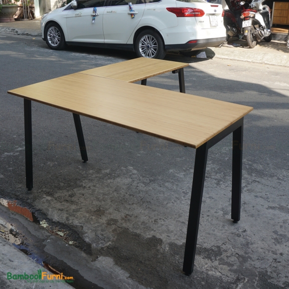BFATB008 - Bàn góc chữ L AtonBamboo 140x140cm
