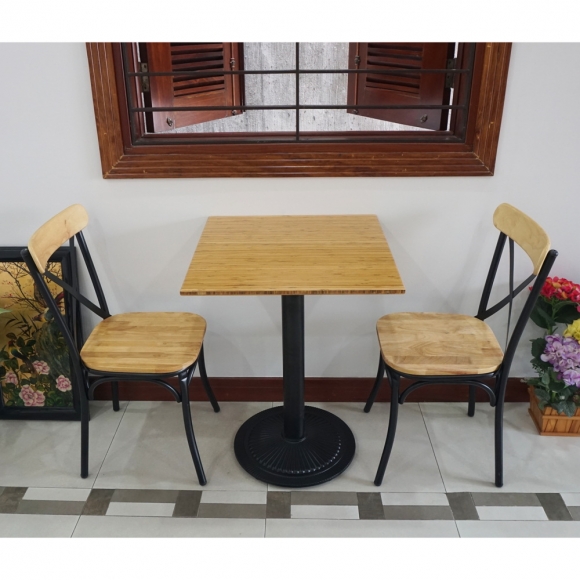 BFCB011 - Combo bàn ghế cafe mặt gỗ vuông