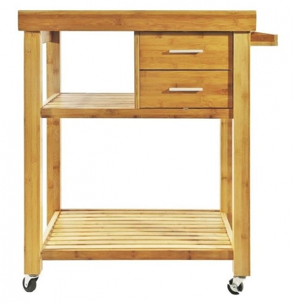 KIB002- Kệ di động nhà bếp KIBamboo có bánh xe 80x50x90cm
