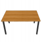 BFBA007 - Bàn ăn gỗ tre 80x140cm chân Aton