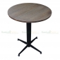 CFB008 - Bàn CafeBamboo tròn 60cm màu tự nhiên chân sắt