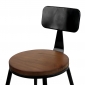 BFG011 - Ghế cafe sắt mặt gỗ có lưng tựa