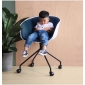 BFG047 - Ghế tựa lưng HAY lót nệm chân sắt có bánh xe