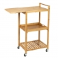 KIB008 - Kệ bếp di động KIBamboo có bánh xe 38x56x96cm