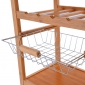 KIB003 - Kệ đảo bếp di động KIBamboo có bánh xe 60x40x85cm