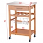 KIB003 - Kệ đảo bếp di động KIBamboo có bánh xe 60x40x85cm